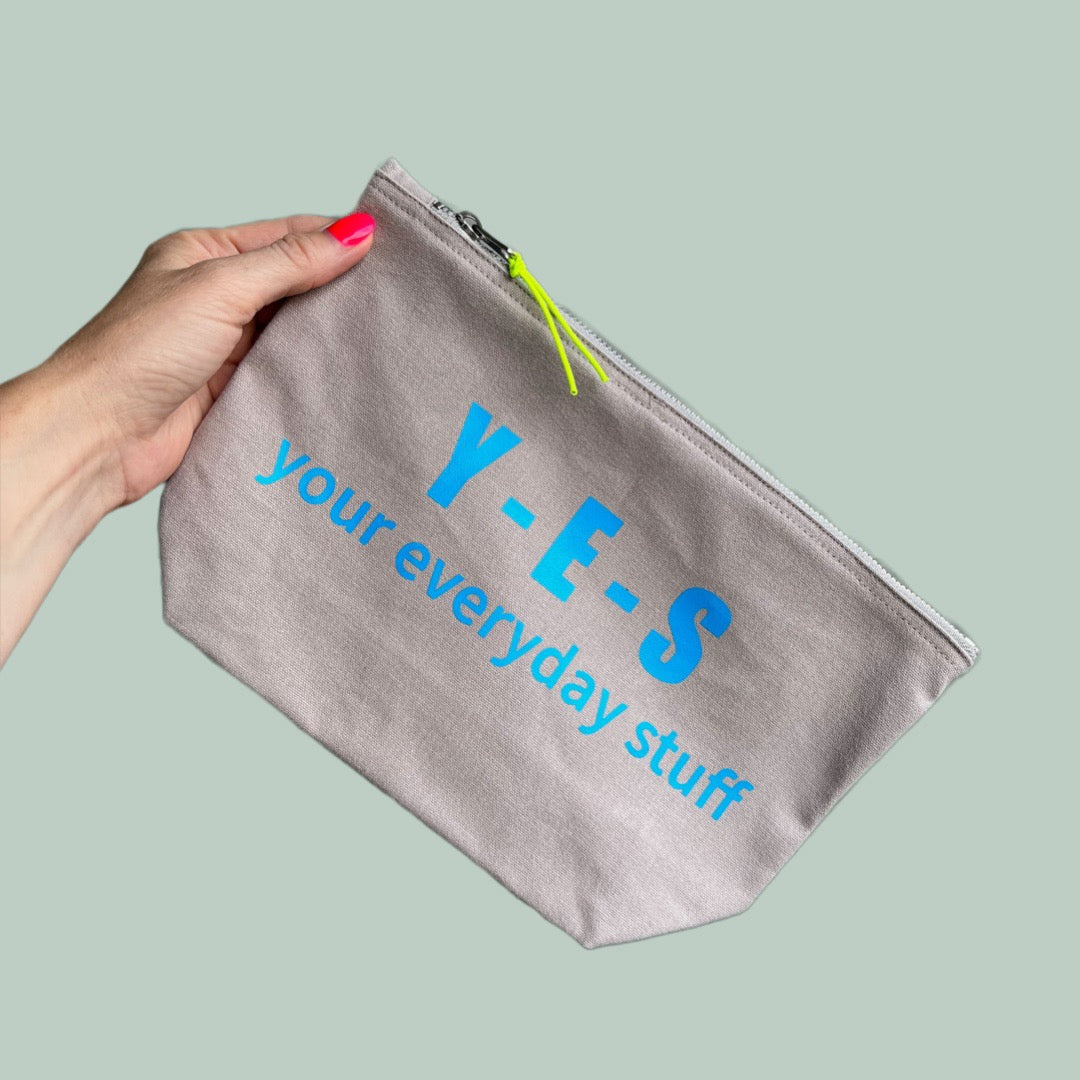 Statement Kosmetiktasche "Y-E-S" neon